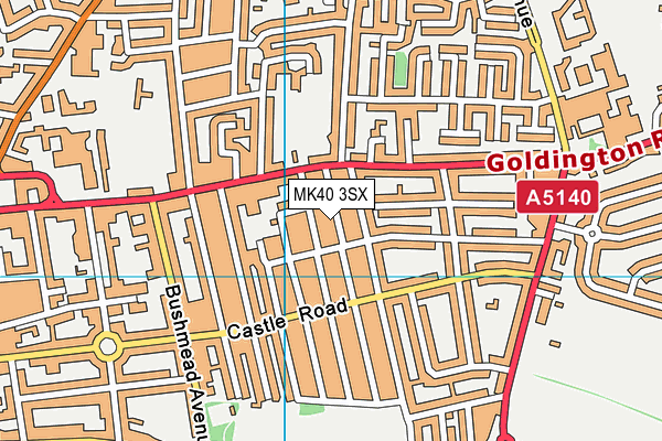 MK40 3SX map - OS VectorMap District (Ordnance Survey)