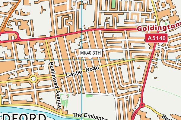 MK40 3TH map - OS VectorMap District (Ordnance Survey)