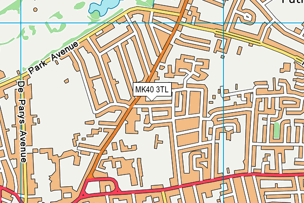 MK40 3TL map - OS VectorMap District (Ordnance Survey)