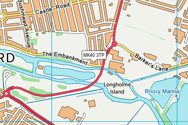 MK40 3TP map - OS VectorMap District (Ordnance Survey)