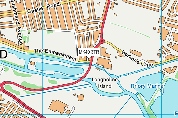 MK40 3TR map - OS VectorMap District (Ordnance Survey)