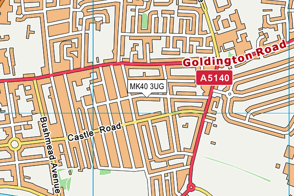 MK40 3UG map - OS VectorMap District (Ordnance Survey)