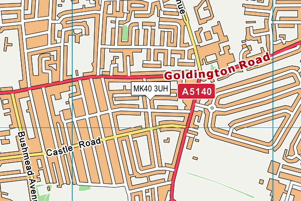 MK40 3UH map - OS VectorMap District (Ordnance Survey)