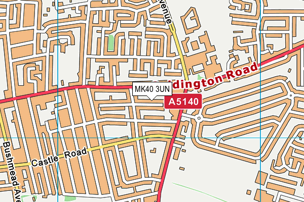 MK40 3UN map - OS VectorMap District (Ordnance Survey)
