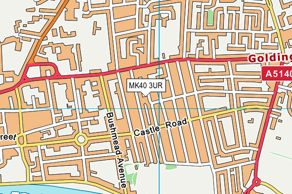 MK40 3UR map - OS VectorMap District (Ordnance Survey)