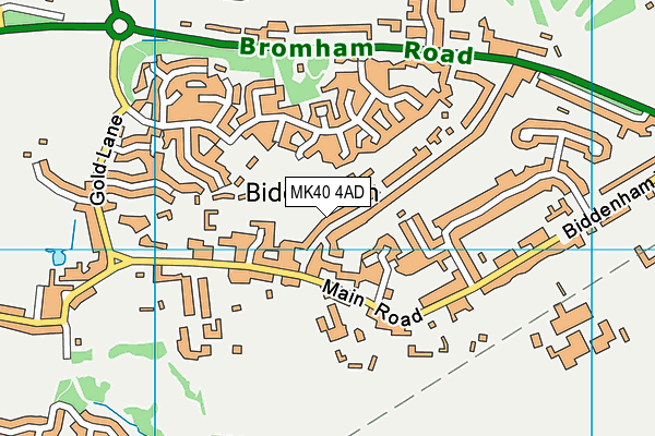 MK40 4AD map - OS VectorMap District (Ordnance Survey)