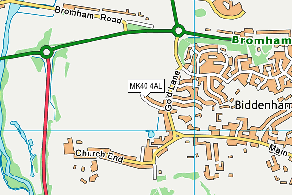 MK40 4AL map - OS VectorMap District (Ordnance Survey)