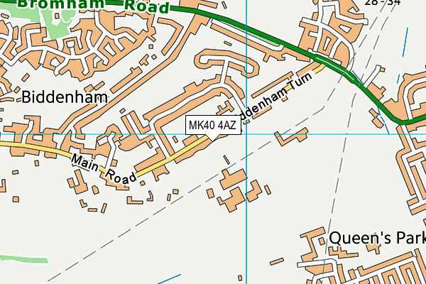 Biddenham International School and Sports College map (MK40 4AZ) - OS VectorMap District (Ordnance Survey)