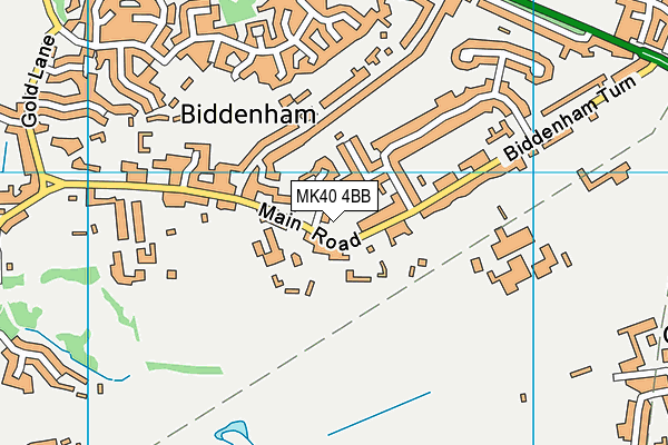 MK40 4BB map - OS VectorMap District (Ordnance Survey)