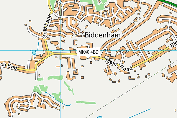 MK40 4BD map - OS VectorMap District (Ordnance Survey)