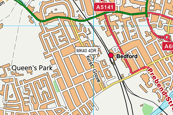 MK40 4DR map - OS VectorMap District (Ordnance Survey)