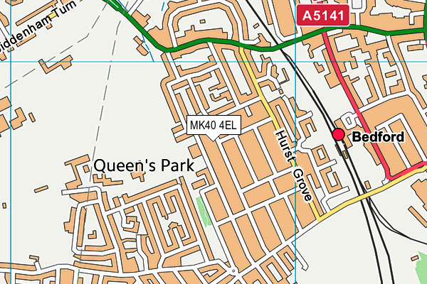 MK40 4EL map - OS VectorMap District (Ordnance Survey)