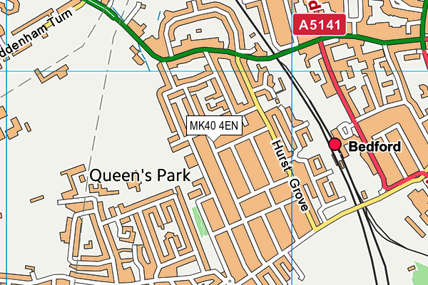 MK40 4EN map - OS VectorMap District (Ordnance Survey)