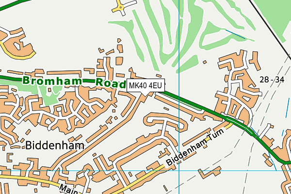MK40 4EU map - OS VectorMap District (Ordnance Survey)