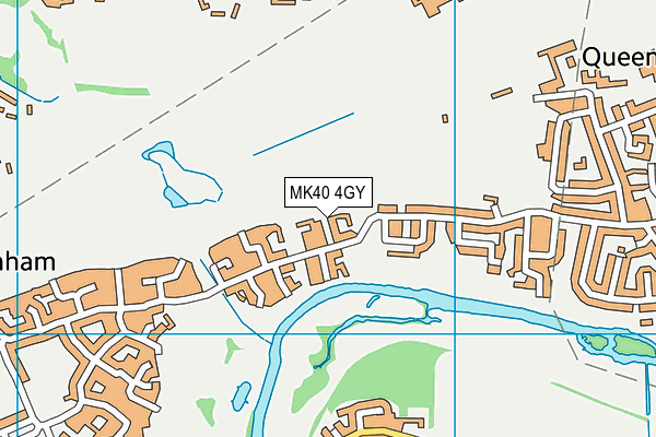 MK40 4GY map - OS VectorMap District (Ordnance Survey)