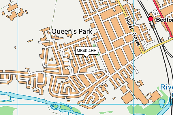 MK40 4HH map - OS VectorMap District (Ordnance Survey)