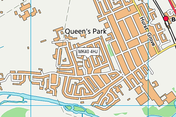 MK40 4HJ map - OS VectorMap District (Ordnance Survey)