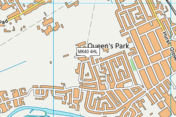 Biddenham Tennis Club map (MK40 4HL) - OS VectorMap District (Ordnance Survey)