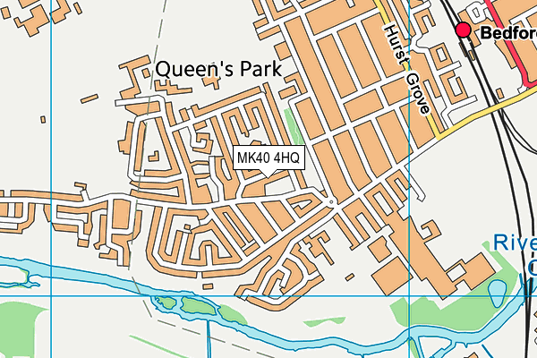 MK40 4HQ map - OS VectorMap District (Ordnance Survey)
