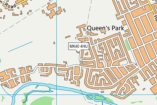 MK40 4HU map - OS VectorMap District (Ordnance Survey)