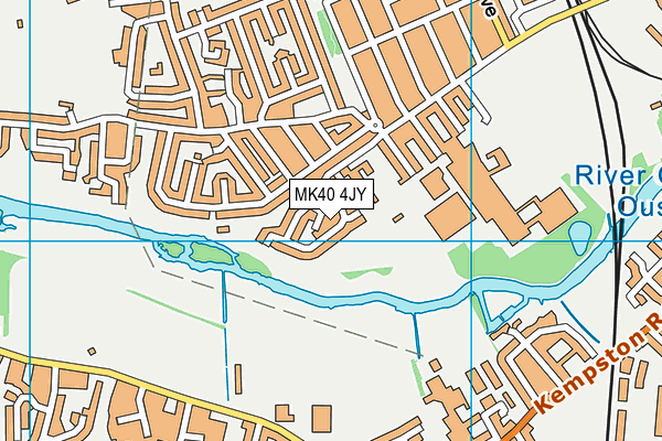 MK40 4JY map - OS VectorMap District (Ordnance Survey)