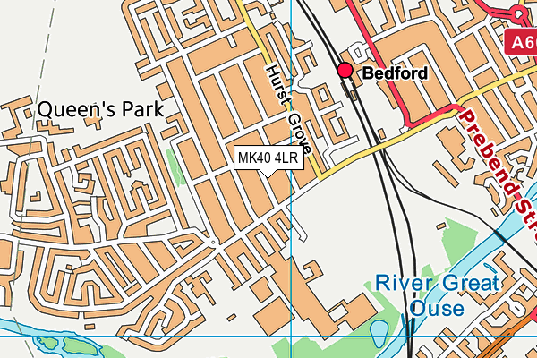 MK40 4LR map - OS VectorMap District (Ordnance Survey)