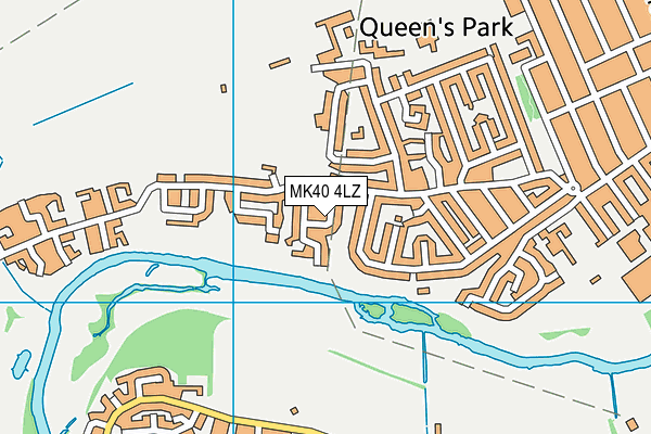 MK40 4LZ map - OS VectorMap District (Ordnance Survey)