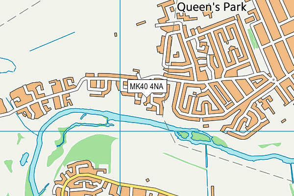 MK40 4NA map - OS VectorMap District (Ordnance Survey)