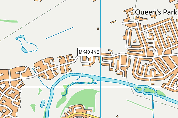 MK40 4NE map - OS VectorMap District (Ordnance Survey)