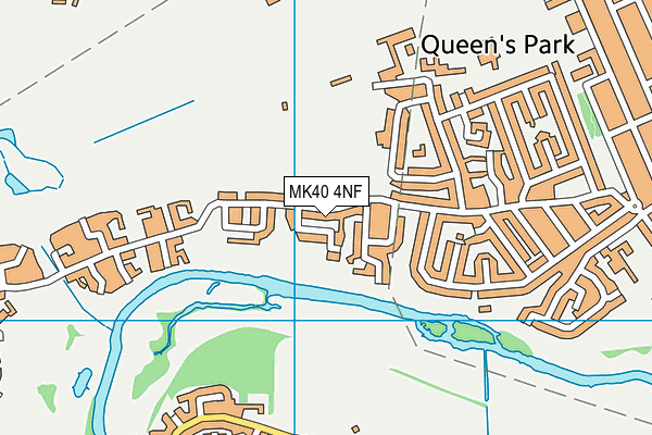 MK40 4NF map - OS VectorMap District (Ordnance Survey)
