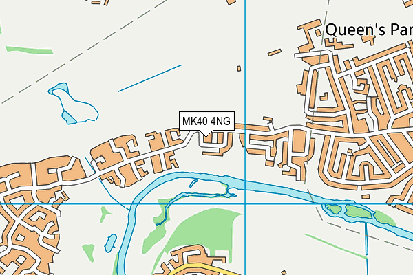 MK40 4NG map - OS VectorMap District (Ordnance Survey)