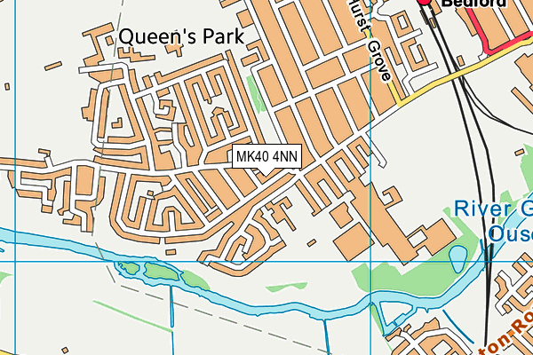 MK40 4NN map - OS VectorMap District (Ordnance Survey)