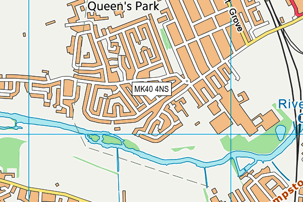 MK40 4NS map - OS VectorMap District (Ordnance Survey)