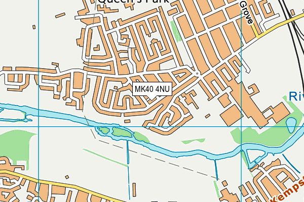 MK40 4NU map - OS VectorMap District (Ordnance Survey)