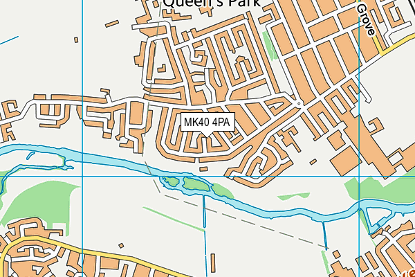 MK40 4PA map - OS VectorMap District (Ordnance Survey)