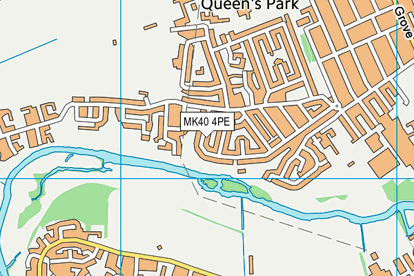MK40 4PE map - OS VectorMap District (Ordnance Survey)