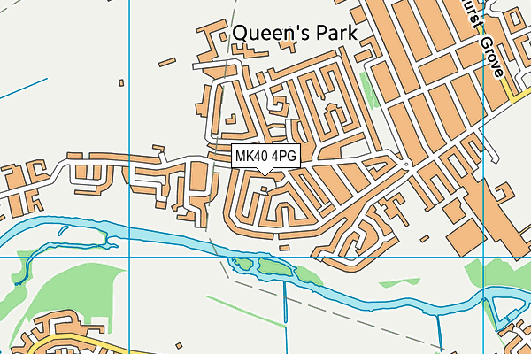 MK40 4PG map - OS VectorMap District (Ordnance Survey)