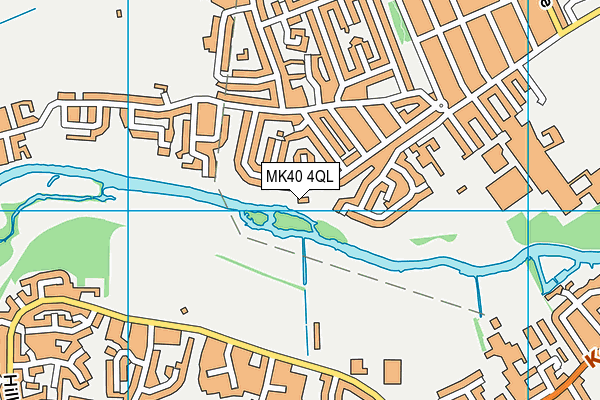 MK40 4QL map - OS VectorMap District (Ordnance Survey)