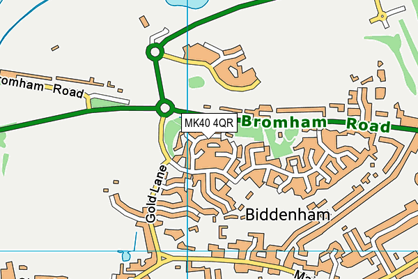 MK40 4QR map - OS VectorMap District (Ordnance Survey)