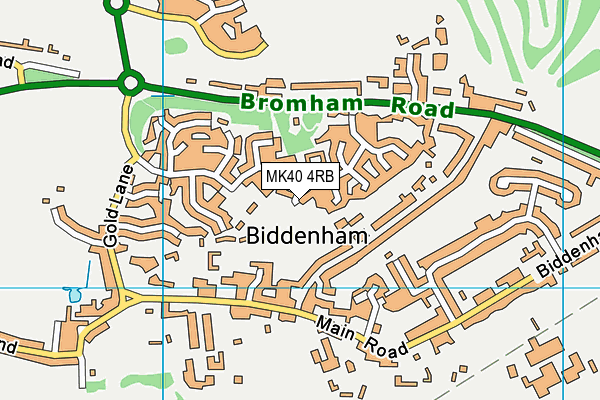 MK40 4RB map - OS VectorMap District (Ordnance Survey)