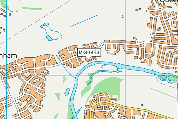 MK40 4RS map - OS VectorMap District (Ordnance Survey)
