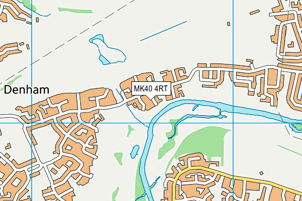 MK40 4RT map - OS VectorMap District (Ordnance Survey)