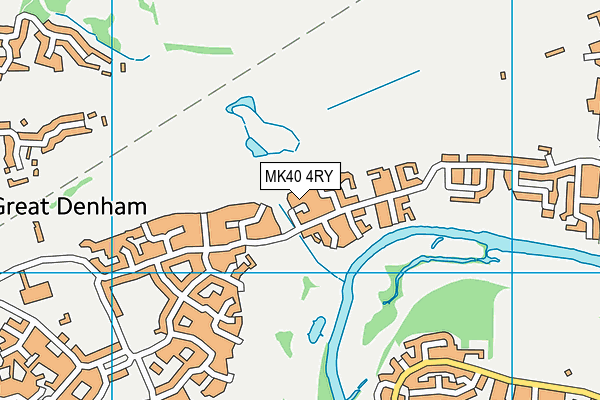 MK40 4RY map - OS VectorMap District (Ordnance Survey)
