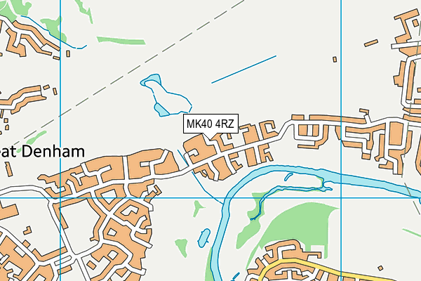 MK40 4RZ map - OS VectorMap District (Ordnance Survey)