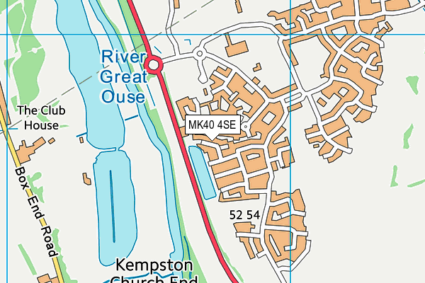 MK40 4SE map - OS VectorMap District (Ordnance Survey)