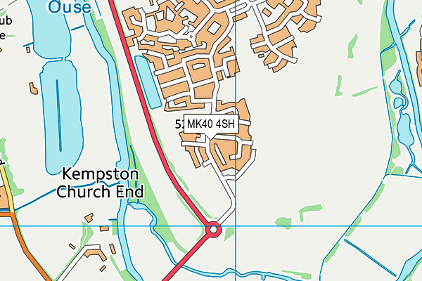 MK40 4SH map - OS VectorMap District (Ordnance Survey)