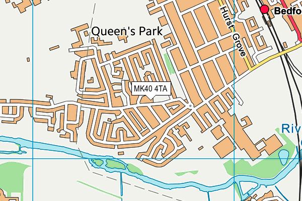 MK40 4TA map - OS VectorMap District (Ordnance Survey)