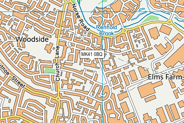 MK41 0BQ map - OS VectorMap District (Ordnance Survey)