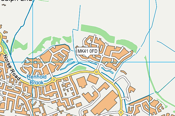 MK41 0FD map - OS VectorMap District (Ordnance Survey)