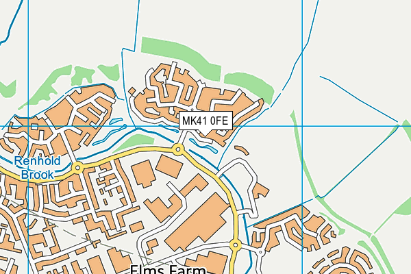 MK41 0FE map - OS VectorMap District (Ordnance Survey)